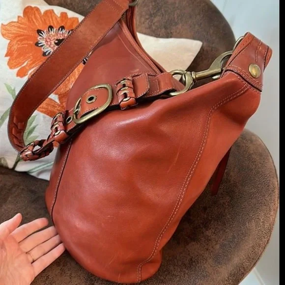 RARE COACH 11423 BLEECKER DUFFLE LEATHER w/OG HANGTAG SHADE OF WHISKEY RUST - Picture 11 of 15